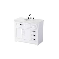 42 inch Single Bathroom Vanity in White