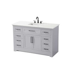 54 inch Single Bathroom Vanity in Grey