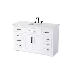 54 inch Single Bathroom Vanity in White