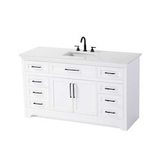 60 inch Single Bathroom Vanity in White