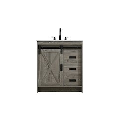 Austin 30 Inch Single Bathroom Vanity In Rustic Grey