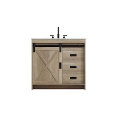 Austin 36 Inch Single Bathroom Vanity In Natural Oak