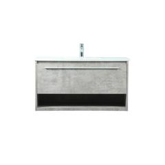 36 inch Single bathroom vanity in concrete grey