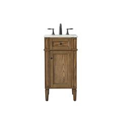 18 inch Single bathroom vanity in driftwood