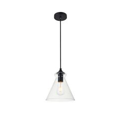 Destry 1 Light Black Pendant With Clear Glass