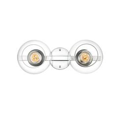 Rogelio 2 light Chrome and Clear Bath Sconce