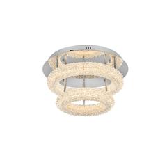 Bowen 18 inch Adjustable LED Flush Mount in Chrome