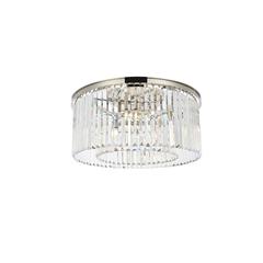 Sydney 8 light polished nickel Flush Mount Clear Royal Cut Crystal