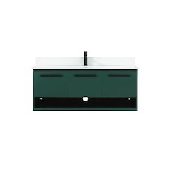 48 Inch Single Bathroom Vanity In Green With Backsplash