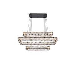 Monroe 42 inch LED triple rectangle pendant in black