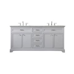 72 inch double bathroom vanity in grey