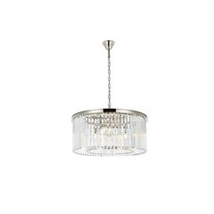 Sydney 8 light polished nickel Chandelier Clear Royal Cut Crystal