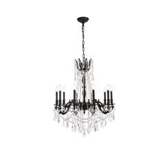 Rosalia 10 light Dark Bronze Chandelier Clear Royal Cut Crystal