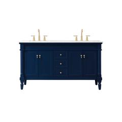 60 inch double bathroom vanity in blue