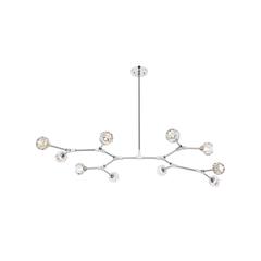 Zayne 10 Light Pendant in Chrome