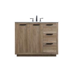 42 Inch SIngle Bathroom Vanity In Natural Oak