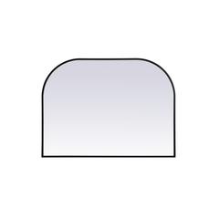 Metal Frame Arch Mirror 40x30 Inch in Black