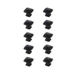 Marcel 1.2" Matte Black Square Knob Multipack (Set of 10)