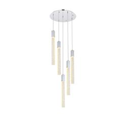 Weston 5 lights pendant in chrome