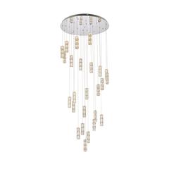Polaris 42 inch LED chandelier in chrome