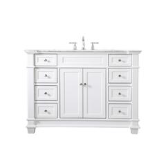48 inch Single Bathroom Vanity set in White