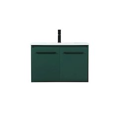 30 Inch Single Bathroom Vanity In Green