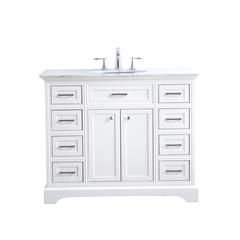 42 in. Single Bathroom Vanity set in white
