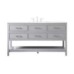 60 inch Single bathroom vanity in gray