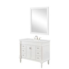 42 inch Single Bathroom vanity in Antique White