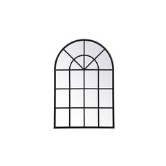 Metal windowpane mirror 28 inch x 41 inch in in Black