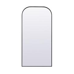 Metal Frame Arch Full Length Mirror 35x72 Inch in Black