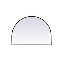 Metal Frame Arch Mirror 33x24 Inch in Black