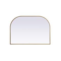 Metal Frame Arch Mirror 42x30 Inch in Brass