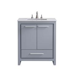 30 In. Single Bathroom Vanity Set In Grey