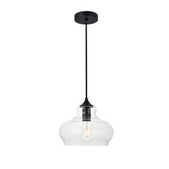 Destry 1 Light Black Pendant With Clear Glass