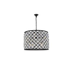 Madison 8 light Matte Black Chandelier Clear Royal Cut Crystal