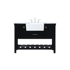 48 inch Single bathroom vanity in black