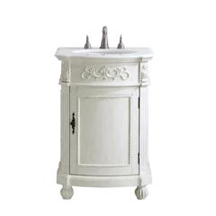 24 inch Single Bathroom vanity in Antique White