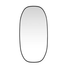 Metal Frame Oval Mirror 24x48 Inch in Black