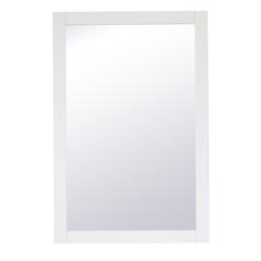 Aqua rectangle vanity mirror 24 inch in White