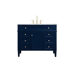 42 inch Single bathroom vanity in blue