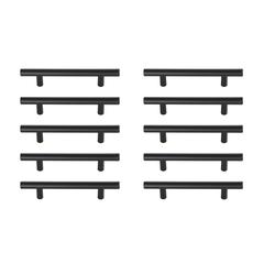 Quinn 4" Center to Center Matte Black Bar Pull Multipack (set of 10)
