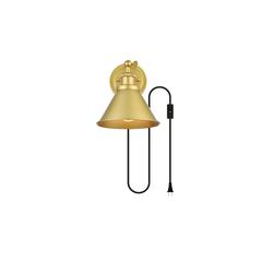 Blaise 1 light Brass plug in wall sconce
