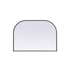 Metal Frame Arch Mirror 42x30 Inch in Black