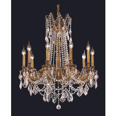 Rosalia 10 light French Gold Chandelier Clear Royal Cut Crystal
