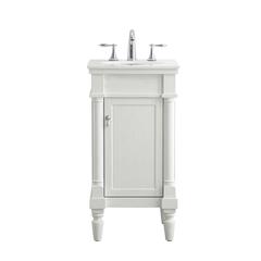18 inch Single Bathroom vanity in antique white