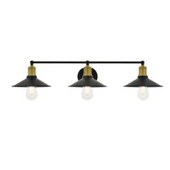 Etude 3 light brass and black Wall Sconce