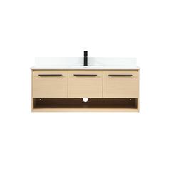 48 inch Single bathroom vanity in maple with backsplash
