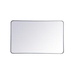 Soft corner metal rectangular mirror 30x48 inch in Silver