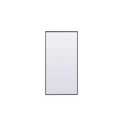 Metal Frame Rectangle Full Length Mirror 30x60 Inch in Black